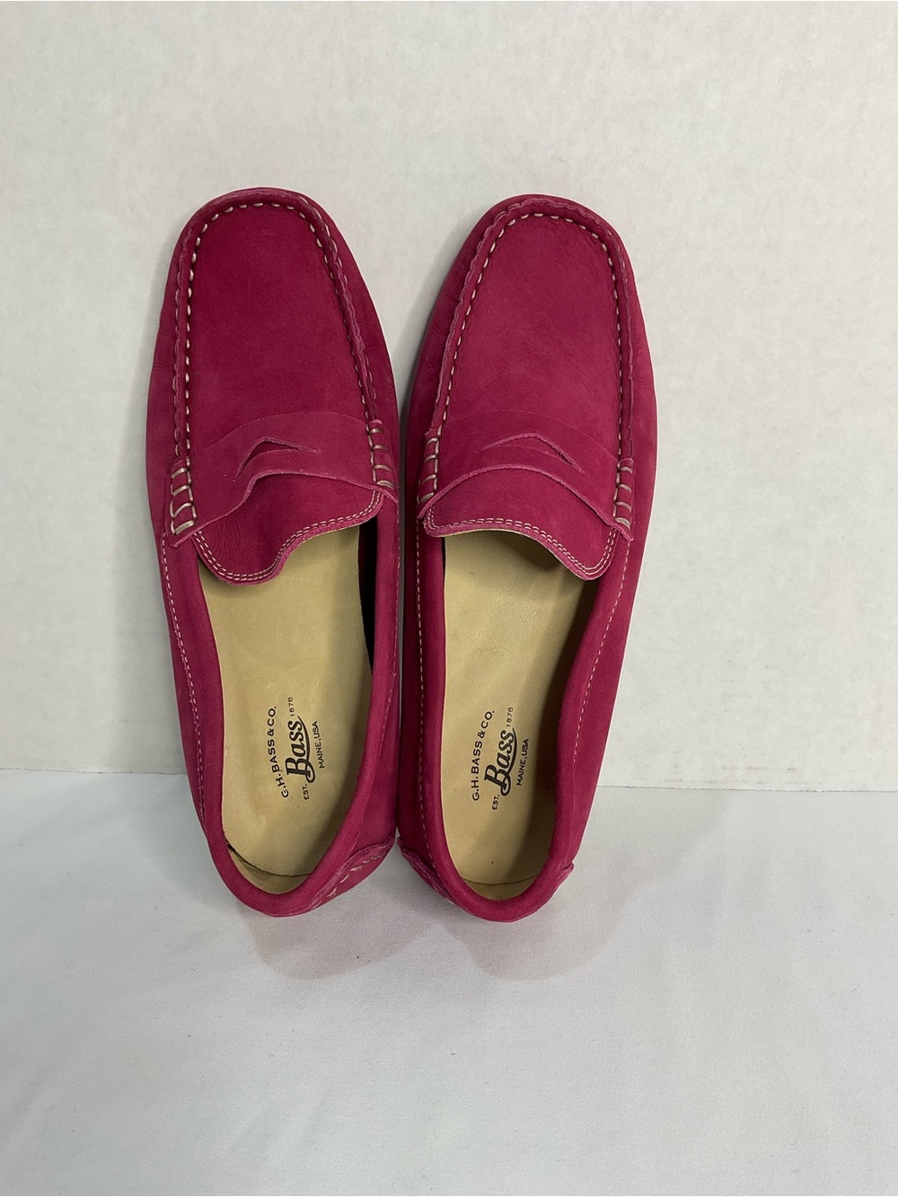 Bass kids Hot Pink Suede Penny Loafers